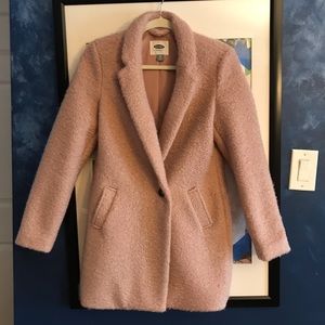 Blush boucle coat